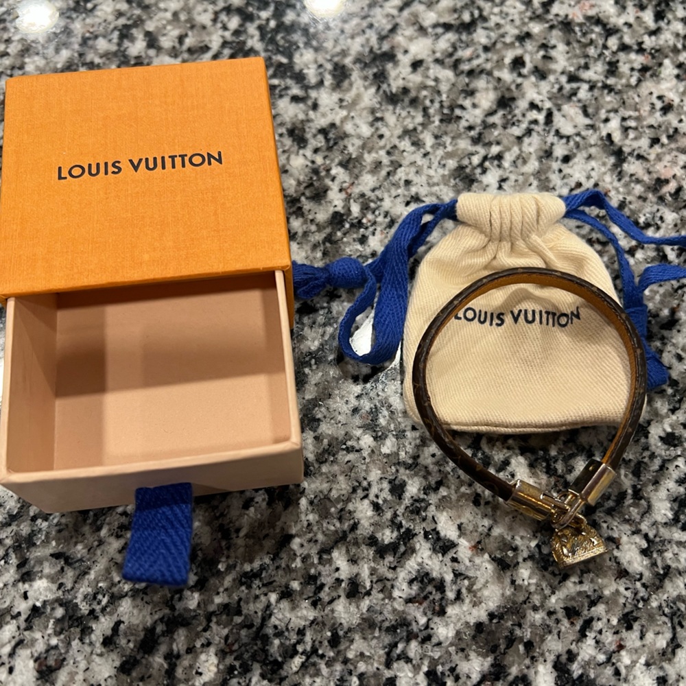 Louis Vuitton monogrammed purse charm bracelet